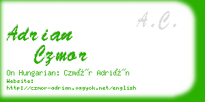adrian czmor business card